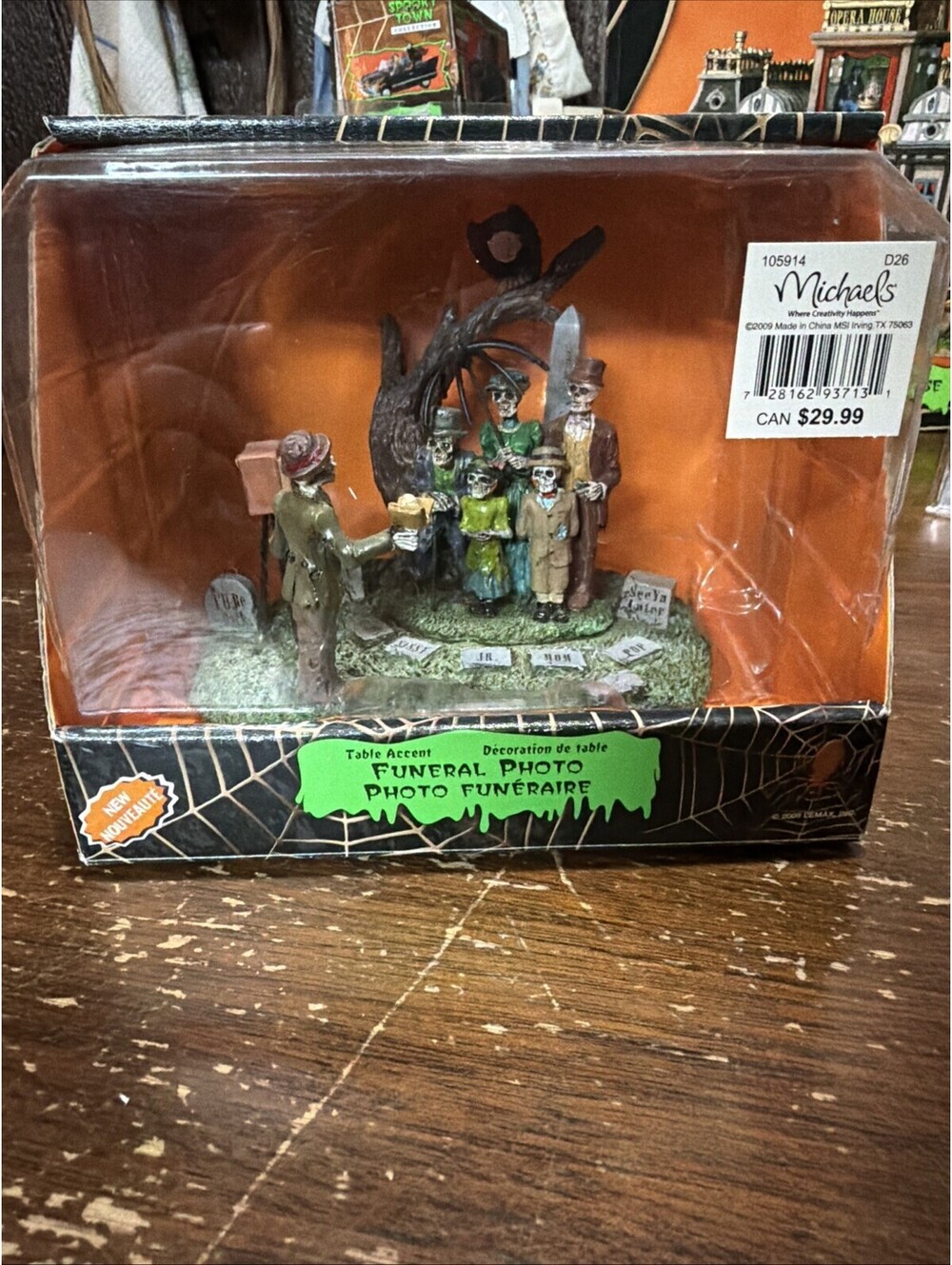 Lemax Halloween Spooky Town FUNERAL PHOTO 93713 w/ box